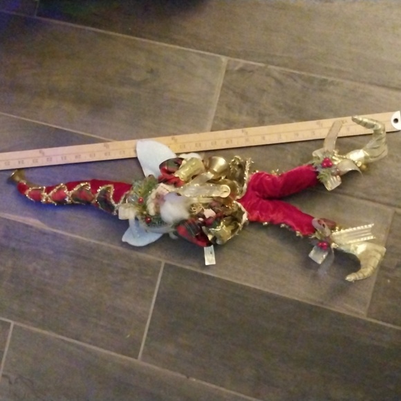 Mark Roberts Christmas Fairy Elf Blue Twinkling Eyes with Bells on - Picture 3 of 13